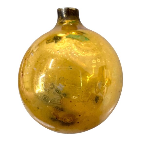 Vintage Hand Painted Reflector Christmas Ornaments Indented Blown Glass Set READ - Picture 11 of 12